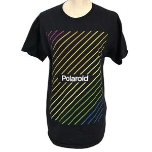 Polaroid T-shirt Graphic Black Tee Womens Size Medium